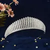 Hair Clips Luxury Sparkling Geometric Crystal Bridal Tiaras Crown Baroque Rhinestone Pageant Diadem Bride Headband Wedding Accessories