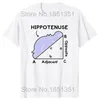 Men's T Shirts Cool Hippo Sleeping On Math Problem Printing Hippopotamus Tee Tops Round Neck Short-Sleeve Animal Tshirt Casual Basic