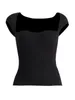 Women's Tanks Sexy Style Knit Sweater 2024 Niche Slim Fit Design Strapless Bag Shoulder T-shirt Solid Color 19Z2906