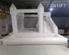 Atacado 3 em 1 aluguel ao ar livre inflável casa de salto branco castelo bouncy slide casamento bouncer salto castelos jumper com piscina de bolinhas para crianças com ventilador