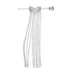 Hair Clips Long Tassel Rhinestone Chain Hairpin Heart Shape Design High-end Hairband Pearl Party Accessories