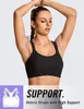 Yoga Outfit Women's Sports Bra Front Adjustable High Impact Support Lightly Padded Wireless Racerback Workout Running