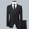 Men's Suits 2024High Quality Suit (suit Vest Trousers) Business Handsome Formal Three-piece Bridegroom Man