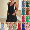 Party Dresses 2024 Summer Chain Strap Pocket Design Knotted Jumpsuit Women Casual Sweetheart Neck Plain Short Sleeve Daily Romper