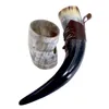 Doğal el yapımı öküz boynuz kupa bira şarabı goblet içme kupa viking goblets 210821264v