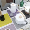 Table Mats Kitchen Hollow Sink Drainage Dish Drying Multifunctional Accessories Silicone Placemats Heat Thickening