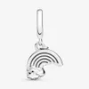 Nieuwe Collectie 100% 925 Sterling Zilver Rainbow Cloud Dangle Charm Fit Originele Europese Bedelarmband Mode-sieraden Accessoires236v