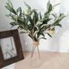 Decorative Flowers 4pcs Artificial Plant Decors Desktop Plastic Plants Olive Branches With