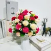 Decorative Flowers 12 Heads Carnation Artificial Home Decoration Wedding Garden Planting Silk Fake Gifts For Thanksgiving Festival