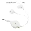 Ear Earphone Retractable Plugs Wired Earbuds 3.5Mm Headphones Earphones Earplugs Wrap Sound Noise Mini Around Over Mic Headset