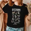 Kvinnors T-skjortor Otters of the World trycker avslappnad t-shirt harajuku rolig skjorta för kvinnor kort ärm toppar sommar lös kvinna kläder