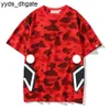 Bapesta T-shirt Hommes T-shirts Été Camouflage T-shirt Chemise en coton Hip Hop Mode Hommes Femmes T-shirts à manches courtes Taille asiatique Choix multiples Modèle cool 390 44CS