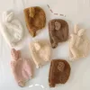 Accessori per capelli Cappello invernale carino per bambino Bunny Bear Cofano caldo per ragazze dei ragazzi Berretti in lana d'agnello per bambini Cappelli Beanie per bambini 1-3 anni