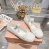 Parijs Luxe ontwerper Zwarte Ballet Flats Schoenen Dames merken Gewatteerde Echte Ronde Neus Dameskleding Schoenen