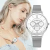 2020 Nowy luksusowy zegarek damski srebrny zegarek ze stali nierdzewnej Kobiety damskie sukienka kwarcowa na rękę