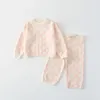 Ensembles de vêtements Mode bébé fille garçon vêtements tricotés ensemble pull pantalon 2pcs infantile enfant en bas âge printemps automne hiver costume en tricot à carreaux 1-5 ans