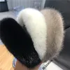 Womens Real Mink Fur Headband Lady Luxury Natural Fur Hoop Hair Band Accessories Autumn Winter S4394240125