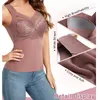 Women's Shapers Thermal Tank Top For Women Cold Weather Warm Underwear Vest With Buit-in Bra Lace Camisole Undershirt Tops Soft Under