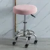 Chair Covers Round Bar Stool Solid Color Dining Slipcover Counter Protector For Kitchen Wedding Party Decor