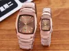 Womens Watch Brand Diamond Set Fashion Quartz Trendy Korean Edition Male Student Couple