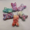 40 STKS DHL GRATIS Leuke pasen piepgeluiden Ster maan pailletten pluche konijn Knuffelspeelgoed kinderen baby 15 CM Cartoon poppen regenboog tie-dye Effen kleur fluwelen zachte donzige kussens