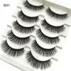 Faux Cils 5 paires de Cils naturels 3D vison croisé moelleux maquillage Faux Cils Faux Cils maquillage outils de beauté