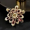 Brooches SUYU Autumn Design Elegant Women's Luxury Brooch Fashionable Niche Snowflake Style Coat Accessories Pins