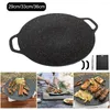 Pannen Grillpan Koreaanse Ronde Antiaanbaklaag Barbecueplaat Outdoor Reizen Camping Frituren Accessoires Kookbenodigdheden