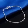 Cadena de tejido ed a la moda para mujer, tobillera de Plata de Ley 925, pulsera para mujer, joyería para pie, tobillera para pie 1283x