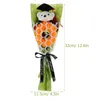 Dekorativa blommor Bear Bouquet presenter Figur Solrosdekorationer Graduation Ornament Tyg Bankett