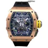豪華な時計RMリストウォッチrichardmillle wristwatch RM11-03 RGサテンスクラブグレード5チタンの男性RM1103