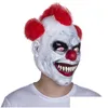 Party Maskers Clown Masker Halloween Horror Kostuum Rekwisieten Spooky Lachend Cosplay Heaear Terror Escape Drup X0803 Drop Delivery Home Gard Dhjsm