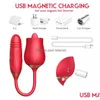 Massaggiatore plantare Giocattoli Masrs Forma di rosa Succhiare vibratori 10 velocità Forte shock leccare doppie teste vibratore vibratore femminile Drop Delivery Dhj9X