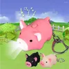 Keychains Lovely With Sound Kids Toy Pig Shape LED Key Chains Holder Ring