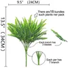 18 PCS人工ファーン植物 - 人工ボストンファーンブッシュフェイクインドア屋外UV耐性緑の低木偽植物246Q