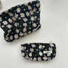 保管バッグ女性フローラルメイクアップケースオーガナイザー韓国旅行トイレット刺繍生理ナプキンタンポンポーチ化粧品バッグの美しさ