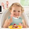 Roll Up Travel Baby Bib Set Premium Silicone Bibbs A Free Watertproof Ease Fodering and Clean 240125