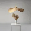 Lampy wiszące bambus artystyczny żyrandol Jazz hat rattan odzież sklep kawowy