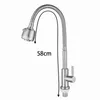 Kitchen Faucets 1x 304 Stainless-Steel Faucet Removable With Flexible Pull Down Extender Multifunctional Outlet Mode Cold Water Effect