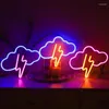 Night Lights Cloud Lightning LED Neon Sign Light Battery/USB Operated For Children's Room Party Home Bar Lamp Gift Decoration