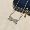 GRAFE-Halskette für Damen, Designer-Diamantschmuck im Pfirsich-Herzschliff, offizielle Reproduktionen, Diamant-Luxusschmuck aus 925er Silber, klassischer Vintage-Stil mit Box 005