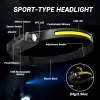 LEDセンサーヘッドランプキャンプ検索ライトヘッド懐中電灯充電式強力なランプフロントランタンヘッドライト6スタイル