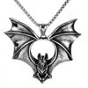 Pendant Necklaces Punk Stainless Steel Bat Necklace Biker Fashion Hip Hop Gothic Vampire Men Chain Jewelry Gift Wholesale