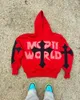 Kadın Hoodies Geometrik Çapraz Desen Mektup Baskı Tasarımı Sıradan Kadınlar 2024 Moda Harajuku Hip Hop High Street Baggy Sweatshirt