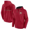 San Francisco''49ers''Men Fanatics Branded Scarlet Defender Evo Full-Zip Hoodie