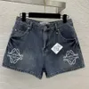 Designer Womens Summer Summer Shorts en denim Shorts bleus BOUTONS BOUTON SKINDNY SLIG