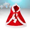 Dog Apparel Christmas Cloak Xmas Cape Holiday Cat Robe Santa Claus Costume Mantle For Puppy Party Favor Black ( Size )