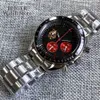 Other Watches Luxury Quartz 40mm Chronograph Multifunction Watch Men VK63 Movement Black Red Green Dial Stainless Steel Strap Montre homme J240131