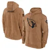 Hoodie Arizona''Cardinals''Men Dames Jeugd''Bruin 2023 Salute To Service Club Pullover Hoodie