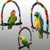 他の鳥の供給噛むおもちゃおもちゃスイングおもちゃ吊りリングコットンロープ噛み耐性の涙の涙のペットケージトレーニングアクセサリー